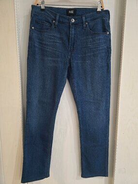 PAIGE Lennox Slim Jeans Size 31 Medium Wash Premium Denim Men
